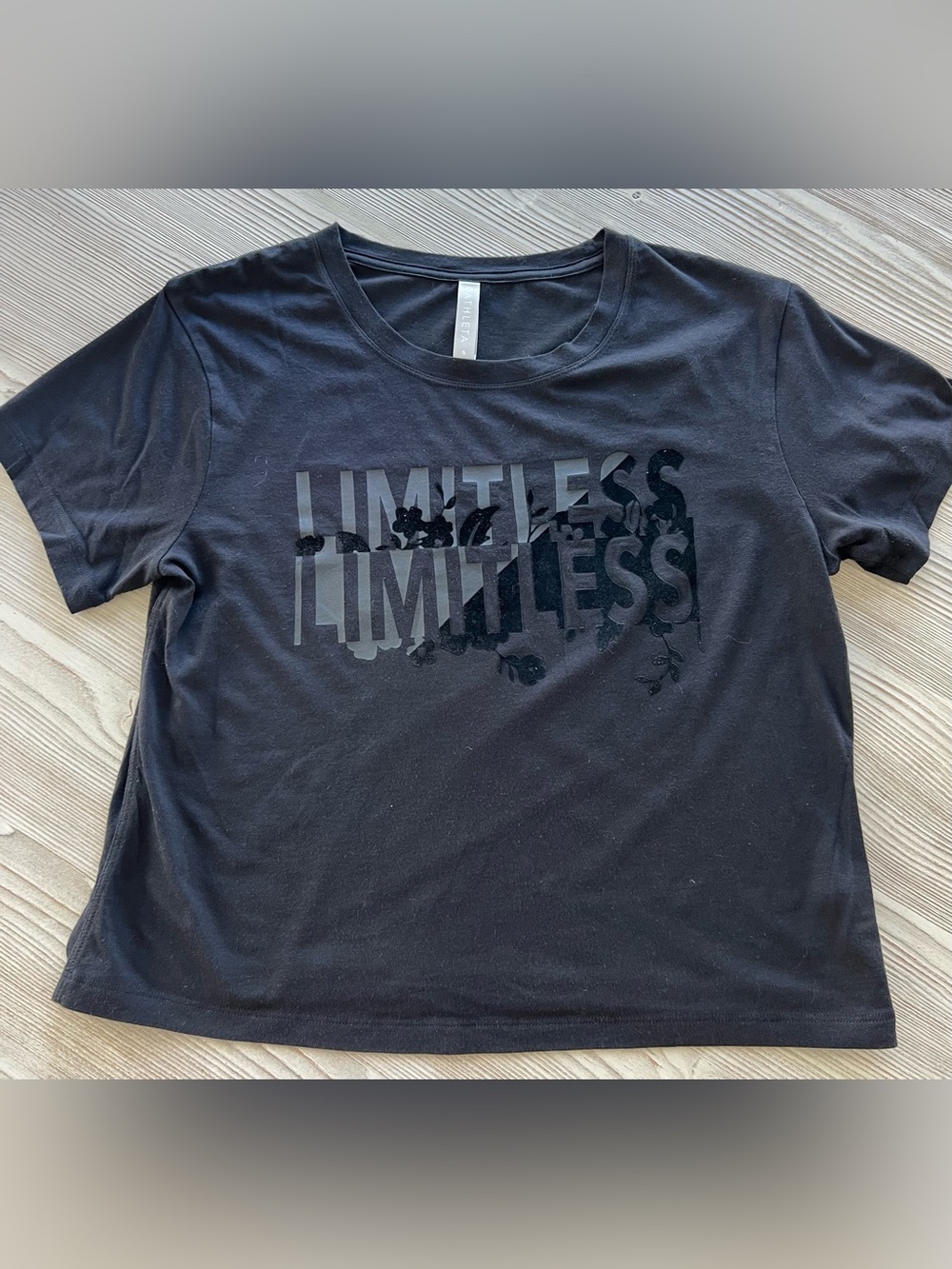 Athleta Black 'LIMITLESS' Crop Tee